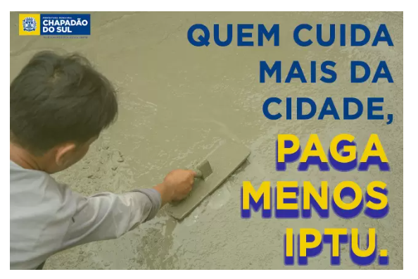 Imagem de compartilhamento para o artigo Construa Calçada e economize em IPTU: prazo para solicitar segue até 30 de abril em Chapadão do Sul da MS Todo dia